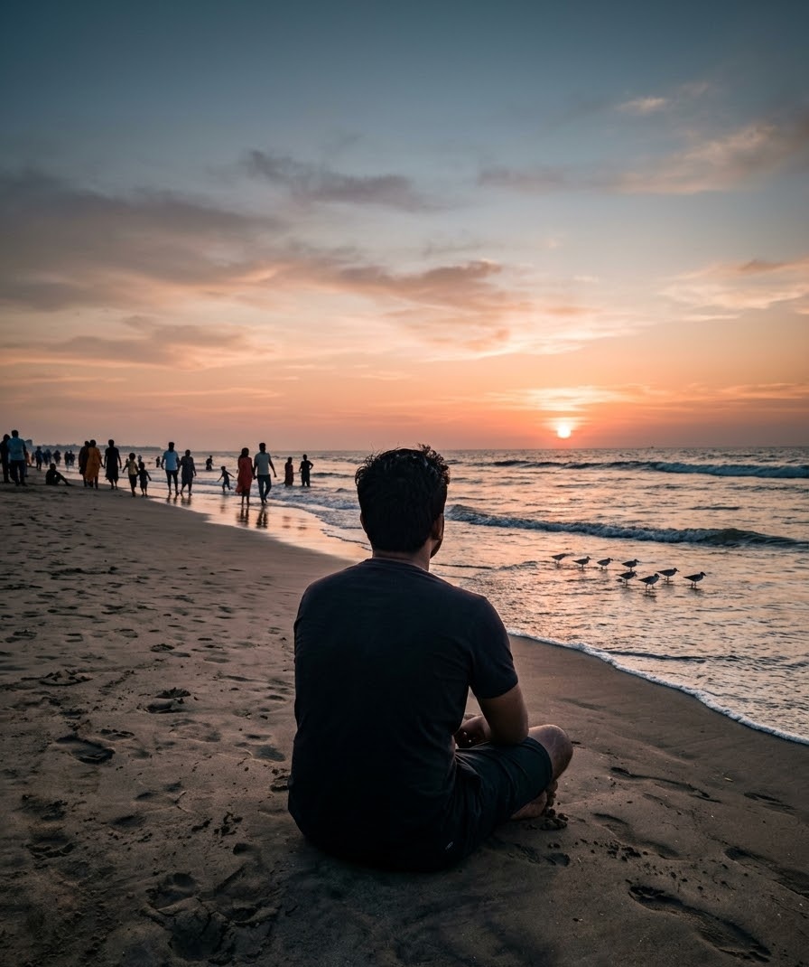 watching the sunset