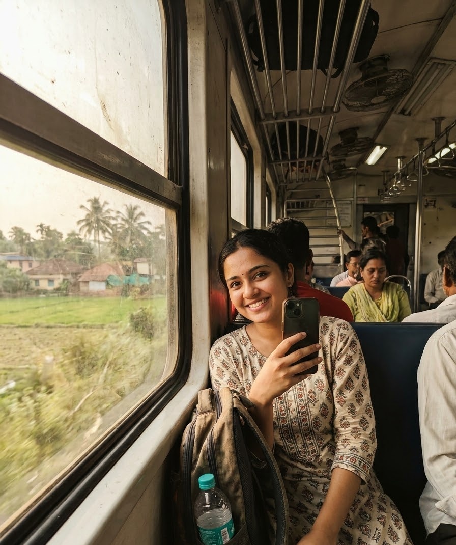 on a train journey