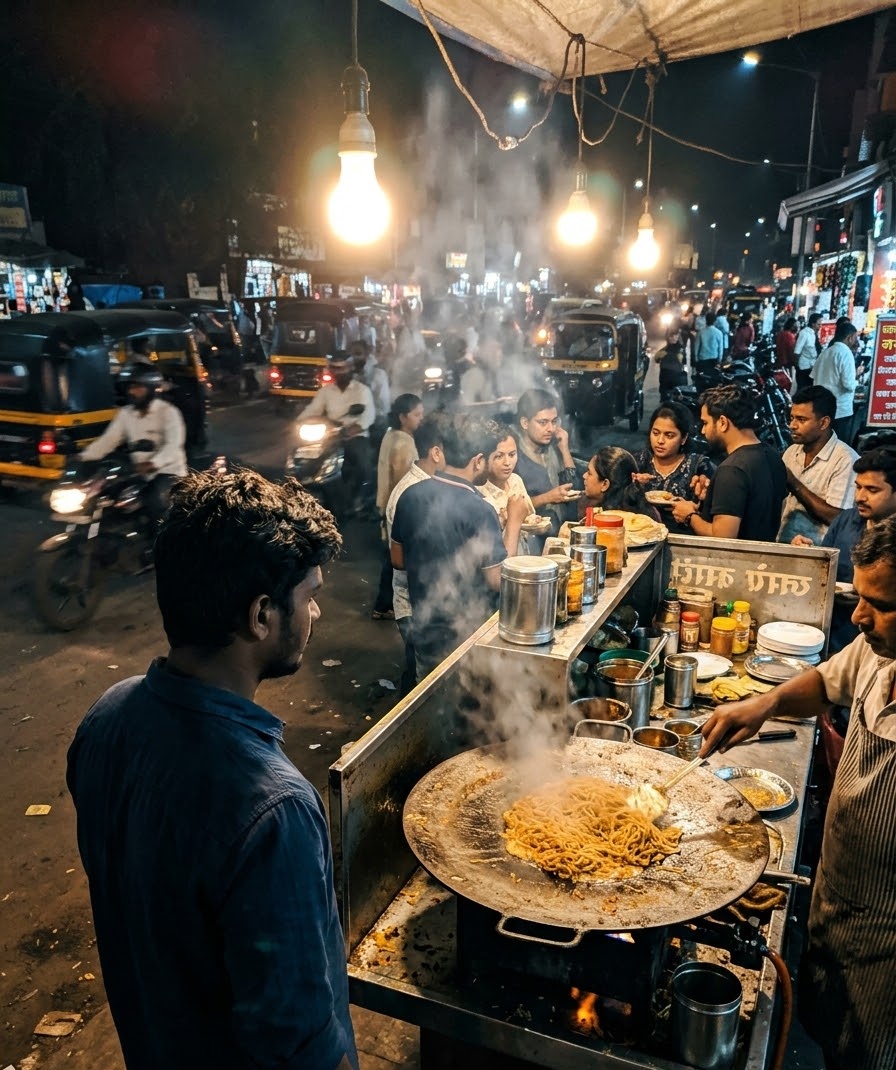at the noodle stall