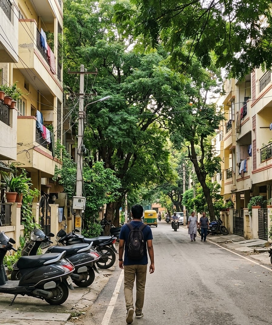 walking a quiet lane
